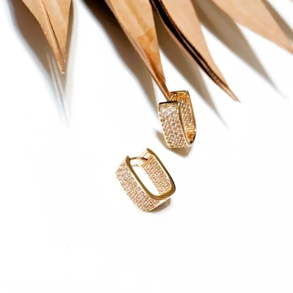 diamond hoop earrings S412